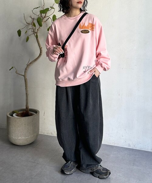 CPCM（シーピーシーエム）の「落書き風ロンT（Tシャツ/カットソー・メンズ・ホワイト/ピンク/グレー・MEDIUM/LARGE）」の20枚目の写真