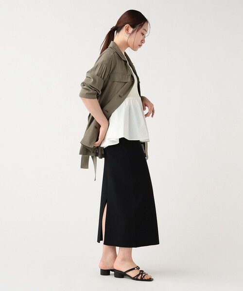 BEAMS HEART（ビームスハート）の「異素材 ペプラムニット ワンピース（セットアイテム）（ワンピース・レディース・ブラウン/ネイビー/その他・FREE）」の8枚目の写真