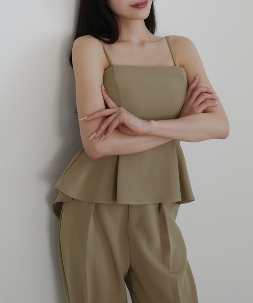 タックペプラムベアTOPS SNIDEL（スナイデル）の「タックペプラムベアTOPS（シャツ/ブラウス