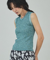 qualite | シアーミックスリブノースリーブ/春服/夏服/レイヤード(ニット/セーター)