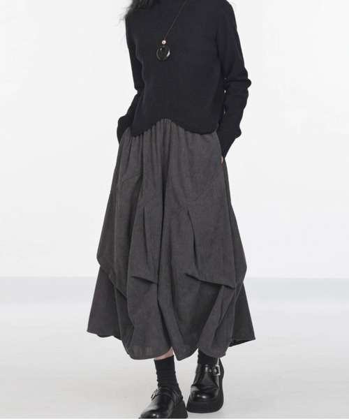 新品タグ付✨ボーダーズアットバルコニー ティアードアシンメトリーロングスカート アシンメトリー ティアード ロングスカート（スカート）｜CHUL（チュル