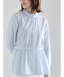 Te chichi（テチチ）の「パール釦スタンドフリルペプラムブラウス（シャツ/ブラウス）」
