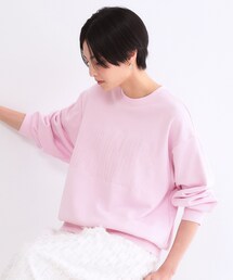 OPAQUE.CLIP | ロゴ刺繍裏毛トップス【洗濯機OK】(Tシャツ/カットソー)