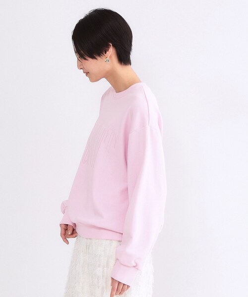 OPAQUE.CLIP(オペークドットクリップ)の「ロゴ刺繍裏毛トップス【洗濯機OK】(Tシャツ/カットソー・レディース・ホワイト/ライトブルー/ベビーピンク・00)」の17枚目の写真