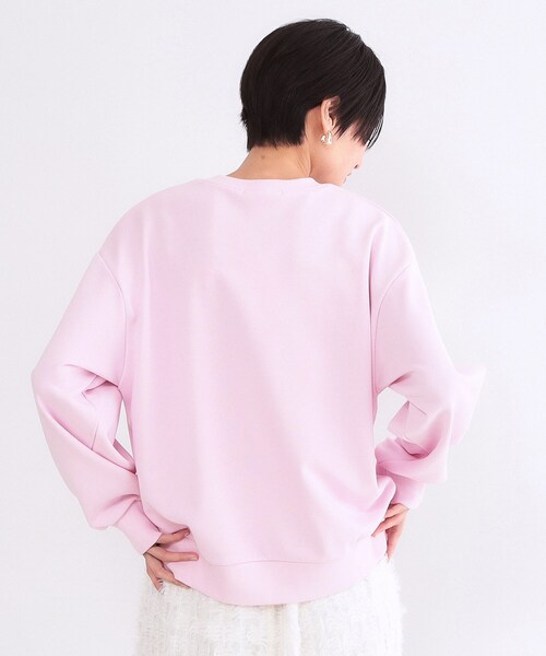 OPAQUE.CLIP(オペークドットクリップ)の「ロゴ刺繍裏毛トップス【洗濯機OK】(Tシャツ/カットソー・レディース・ホワイト/ライトブルー/ベビーピンク・00)」の18枚目の写真