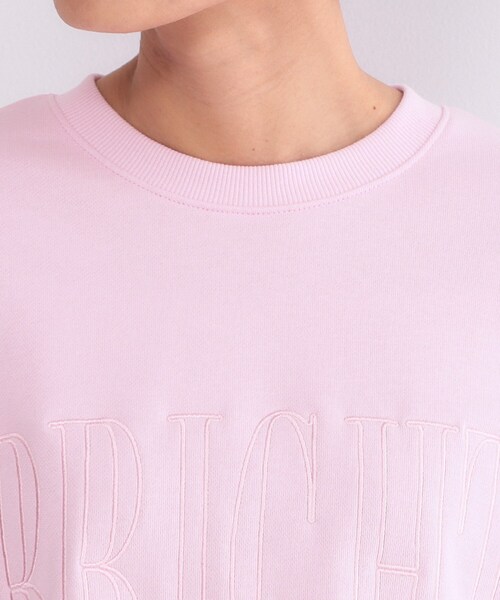 OPAQUE.CLIP(オペークドットクリップ)の「ロゴ刺繍裏毛トップス【洗濯機OK】(Tシャツ/カットソー・レディース・ホワイト/ライトブルー/ベビーピンク・00)」の19枚目の写真