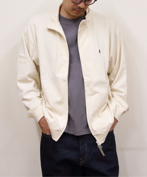 GYMPHLEX（ジムフレックス）の「Gymphlex/ジムフレックス　ジップアップジャージー　ZIP UP JERSEY　GY-C0538 DDH（パーカー・メンズ・チャコールグレー/アイボリー・M/L）」の2枚目の写真