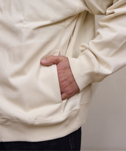 GYMPHLEX（ジムフレックス）の「Gymphlex/ジムフレックス　ジップアップジャージー　ZIP UP JERSEY　GY-C0538 DDH（パーカー・メンズ・チャコールグレー/アイボリー・M/L）」の8枚目の写真