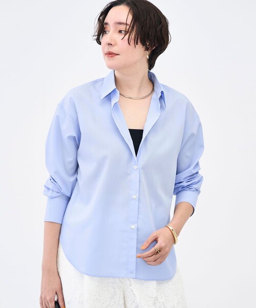 NOLLEY’S（ノーリーズ）の「ウォッシャブルベーシックシャツ（シャツ/ブラウス・レディース・サックスブルー/ブルー系その他7/ホワイト系その他4・38）」の3枚目の写真