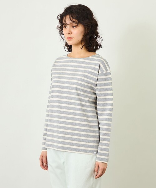 MACKINTOSH PHILOSOPHY（ﾏｯｷﾝﾄｯｼｭ ﾌｨﾛｿﾌｨｰ）の「【GREY LABEL】バスクボーダーカットソー（Tシャツ/カットソー・レディース・ブラック/グレー系その他2/レッド系その他・6/2）」の7枚目の写真