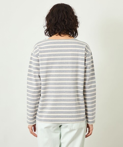 MACKINTOSH PHILOSOPHY（ﾏｯｷﾝﾄｯｼｭ ﾌｨﾛｿﾌｨｰ）の「【GREY LABEL】バスクボーダーカットソー（Tシャツ/カットソー・レディース・ブラック/グレー系その他2/レッド系その他・6/2）」の8枚目の写真