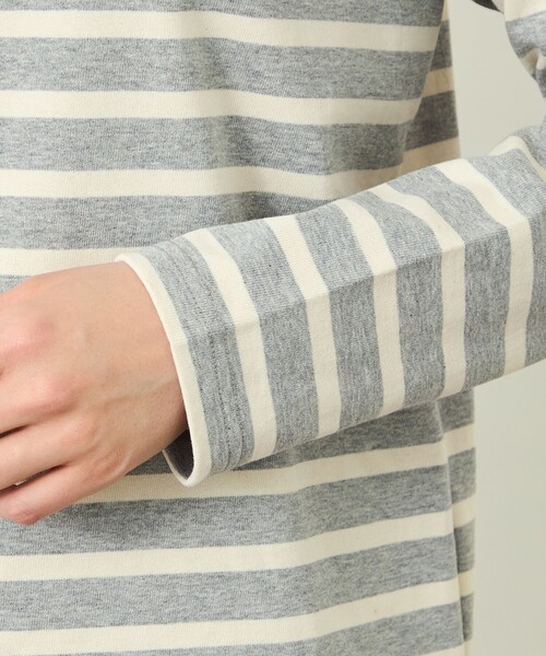 MACKINTOSH PHILOSOPHY（ﾏｯｷﾝﾄｯｼｭ ﾌｨﾛｿﾌｨｰ）の「【GREY LABEL】バスクボーダーカットソー（Tシャツ/カットソー・レディース・ブラック/グレー系その他2/レッド系その他・6/2）」の9枚目の写真