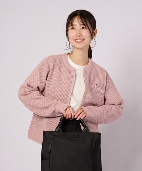 Arnold Palmer(アーノルドパーマー)の「ZIPUP ニットカーディガン(カーディガン/ボレロ・レディース・アイボリー/ピンク/ブラック・L/M/S)」の3枚目の写真