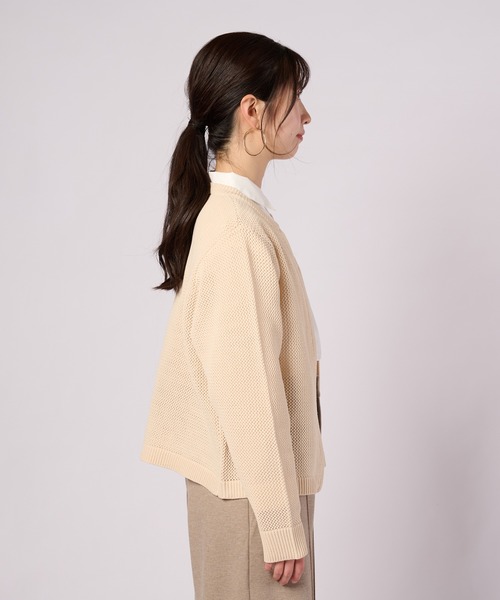 Arnold Palmer(アーノルドパーマー)の「ZIPUP ニットカーディガン(カーディガン/ボレロ・レディース・アイボリー/ピンク/ブラック・L/M/S)」の5枚目の写真