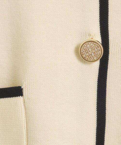 ITS'DEMO（イッツデモ）の「【入卒／手洗い可】配色ニットカーディガン（カーディガン/ボレロ・レディース・ライトベージュ/オフホワイト/ブラック・00）」の17枚目の写真