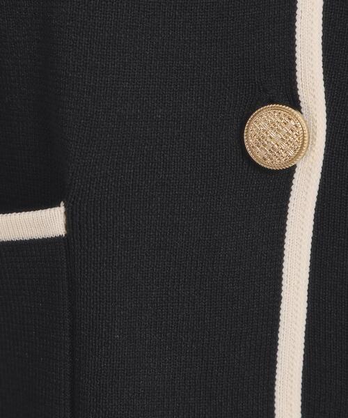 ITS'DEMO（イッツデモ）の「【入卒／手洗い可】配色ニットカーディガン（カーディガン/ボレロ・レディース・ライトベージュ/オフホワイト/ブラック・00）」の21枚目の写真