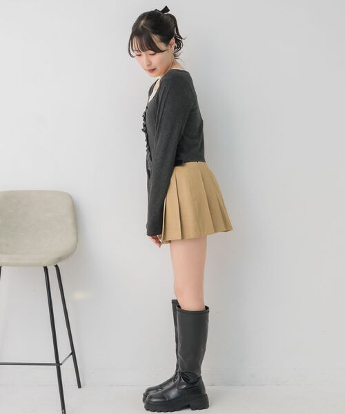 ems excite(エムズエキサイト)の「レースドッキングCT(Tシャツ/カットソー・レディース・チャコールグレー/ピンク/ナチュラル・FREE)」の11枚目の写真