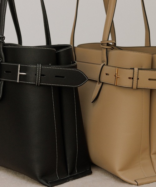 E'POR（エポール）の「【E'POR】A BAG Large/A4対応・通勤（トートバッグ・レディース・ブラック/ベージュ・FREE）」の11枚目の写真