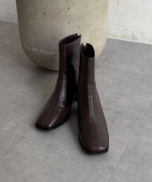 un dix cors | 後ろジップベーシックショートブーツ(ブーツ)