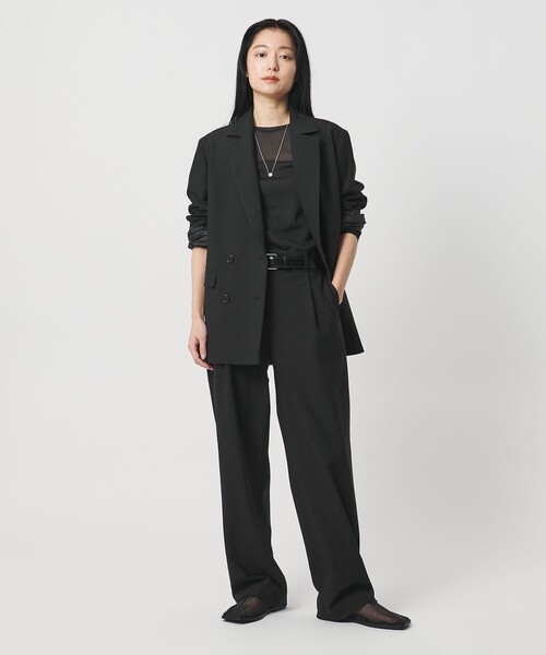 MARW UNITED ARROWS(マルゥ ユナイテッドアローズ)の「<MARW UNITED ARROWS>ジャージー タックパンツ(スラックス・レディース・ダークグレー/ブラック・34/36/38)」の7枚目の写真