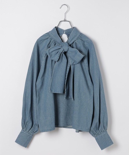 Heather(ヘザー)の「アソートボウタイブラウス 659577(シャツ/ブラウス・レディース・オフホワイト/ホワイト系その他/ブルー・FREE)」の18枚目の写真