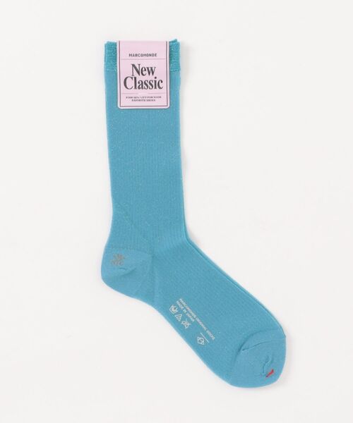MARCOMONDE（マルコモンド）の「【MARCOMONDE】sheer glitter socks 200K3/1GL-24C（ソックス/靴下・レディース・ゴールド/オレンジ/ライトブルー/ブラック/シルバー・FREE）」の3枚目の写真