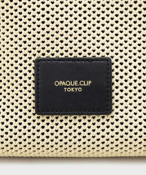 OPAQUE.CLIP(オペークドットクリップ)の「メッシュスクエアミドルトートバッグ【2WAY】(トートバッグ・レディース・グレー/アイボリー/ブラック・00)」の12枚目の写真