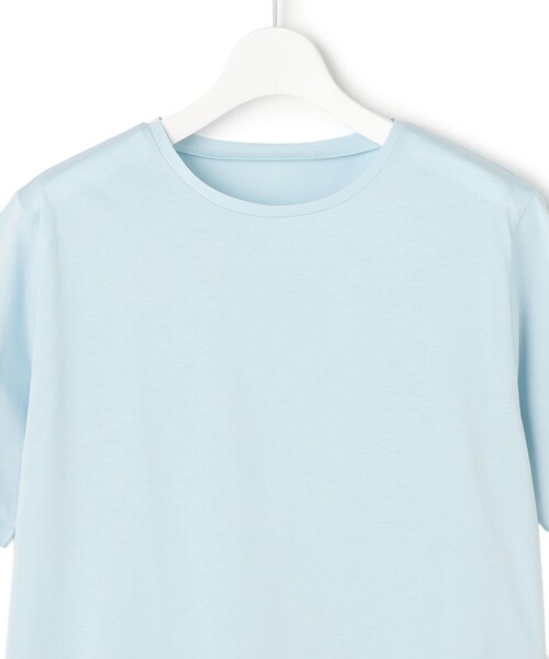 23区 L(ニジュウサンクオオキイサイズ)の「シアーコンフォート クルーネック Tシャツ(Tシャツ/カットソー・レディース・ホワイト系/スカイブルー系/ブラック系/黄土色系・46/44)」の9枚目の写真
