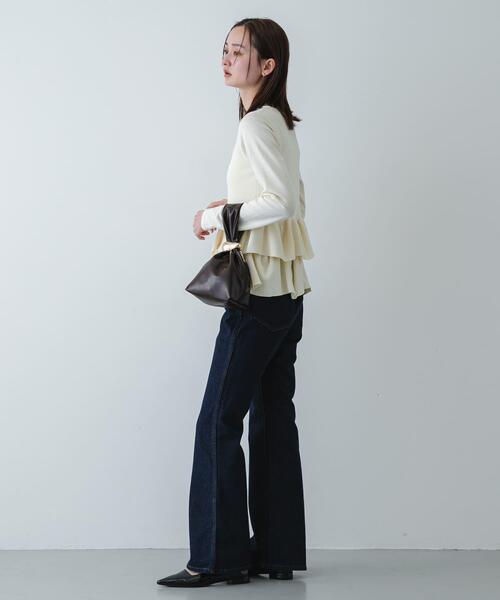 SENSE OF PLACE by URBAN RESEARCH(センスオブプレイスバイアーバンリサーチ)の「セミフレアデニム(デニムパンツ・レディース・ワンウォッシュ/インディゴブルー・MEDIUM/SMALL)」の8枚目の写真