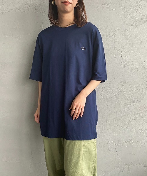 LACOSTE（ラコステ）の「[LACOSTE/ラコステ] ワンポイントロゴ クルーネックTシャツ（Tシャツ/カットソー・レディース・ネイビー/ブラック/ホワイト/グレー・3/2/5/4/6）」の22枚目の写真