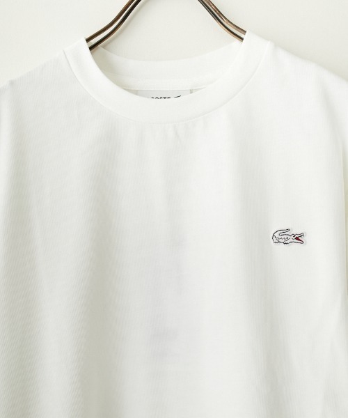 LACOSTE（ラコステ）の「[LACOSTE/ラコステ] ワンポイントロゴ クルーネックTシャツ（Tシャツ/カットソー・レディース・ネイビー/ブラック/ホワイト/グレー・3/2/5/4/6）」の18枚目の写真