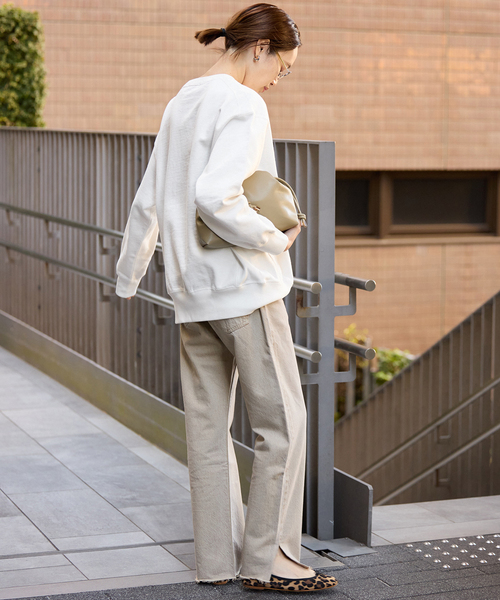 WEB限定/追加》フロッキープリントオーバースウェット（スウェット