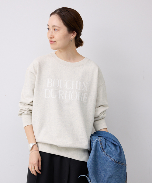 SLOBE IENA(スローブイエナ)の「《WEB限定/追加》フロッキープリントオーバースウェット(スウェット・レディース・ホワイト・FREE)」の10枚目の写真