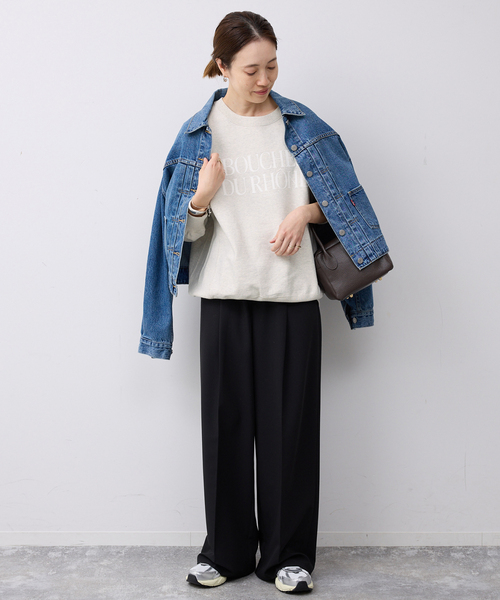 SLOBE IENA(スローブイエナ)の「《WEB限定/追加》フロッキープリントオーバースウェット(スウェット・レディース・ホワイト・FREE)」の15枚目の写真