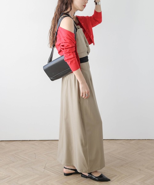 AMELY(エミリー)の「ショートビスチェ&スカートセットアップ(セットアップ・レディース・ブラック/カーキ/ライトベージュ/ベージュ・フリー)」の8枚目の写真