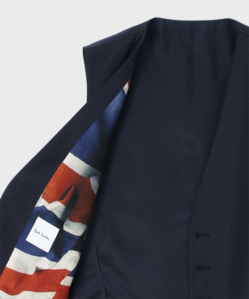 Paul Smith（ポールスミス）の「シェブロンストライプ 6Bベスト / 163002 790NS（スーツベスト・メンズ・ネイビー・MEDIUM/LARGE/X-LARGE/L2/XX-LARGE）」の3枚目の写真