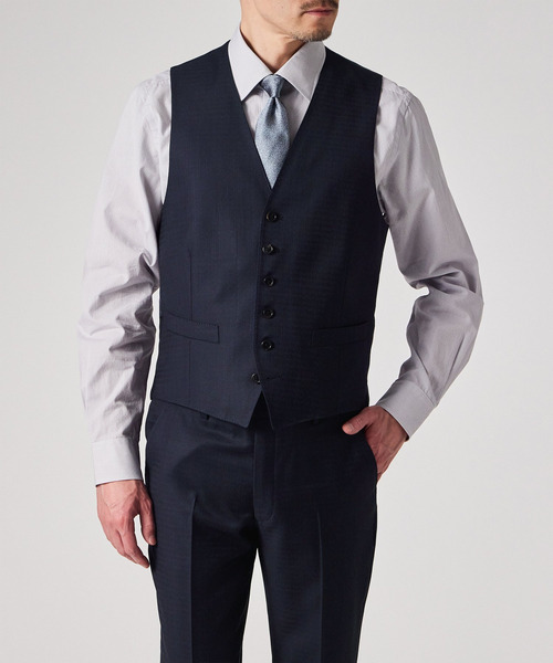 Paul Smith（ポールスミス）の「シェブロンストライプ 6Bベスト / 163002 790NS（スーツベスト・メンズ・ネイビー・MEDIUM/LARGE/X-LARGE/L2/XX-LARGE）」の5枚目の写真