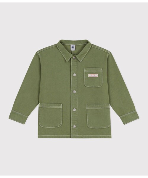 PETIT BATEAU(プチバトー)の「コットンリヨセルジャケット(ブルゾン・キッズ・カーキ・5YEAR/4YEAR/3YEAR)」の4枚目の写真