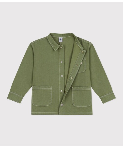 PETIT BATEAU(プチバトー)の「コットンリヨセルジャケット(ブルゾン・キッズ・カーキ・5YEAR/4YEAR/3YEAR)」の5枚目の写真