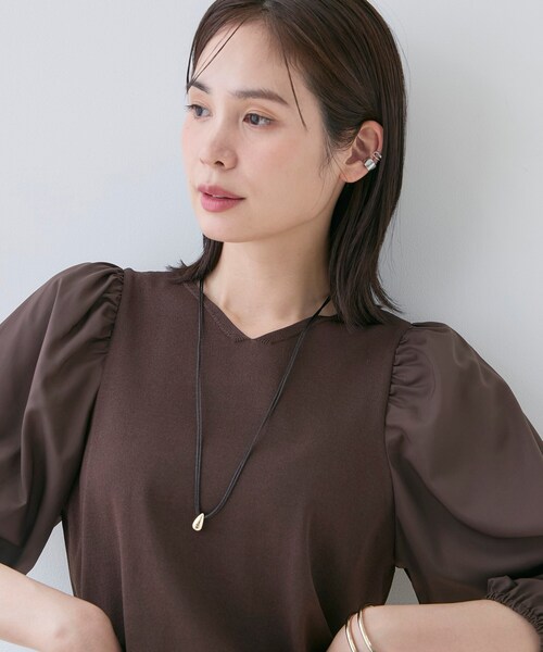 INDIVI（インディヴィ）の「【長さ調整自由】2連コード ドロップトップネックレス（ネックレス・レディース・シルバー/ゴールド・00）」の7枚目の写真