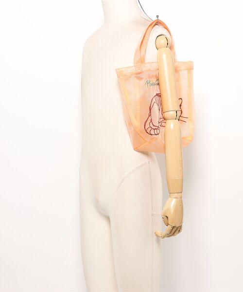 salle de bal(サルデバル)の「【 +HayU fabric / ハユ 】 MESH MINI BAG メッシュミニバッグ WHAQF-0062 KOI(トートバッグ・レディース・ブルー/カーキ/ピンク・FREE)」の4枚目の写真