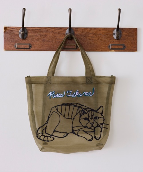 salle de bal(サルデバル)の「【 +HayU fabric / ハユ 】 MESH MINI BAG メッシュミニバッグ WHAQF-0062 KOI(トートバッグ・レディース・ブルー/カーキ/ピンク・FREE)」の2枚目の写真