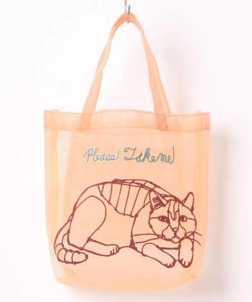 salle de bal(サルデバル)の「【 +HayU fabric / ハユ 】 MESH MINI BAG メッシュミニバッグ WHAQF-0062 KOI(トートバッグ・レディース・ブルー/カーキ/ピンク・FREE)」の5枚目の写真