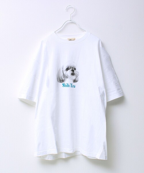 GLOSTER（グロスター）の「【シリーズ累計人気】DOG＆CAT プリントTシャツ（Tシャツ/カットソー・メンズ・ホワイト系その他/ホワイト系その他6/ホワイト系その他3/ホワイト系その他2/ホワイト系その他5/ホワイト系その他4・S/L/M）」の4枚目の写真