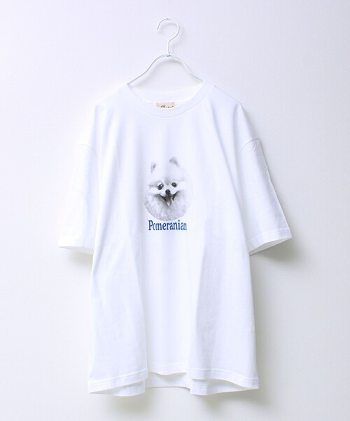 GLOSTER（グロスター）の「【シリーズ累計人気】DOG＆CAT プリントTシャツ（Tシャツ/カットソー・メンズ・ホワイト系その他/ホワイト系その他6/ホワイト系その他3/ホワイト系その他2/ホワイト系その他5/ホワイト系その他4・S/L/M）」の6枚目の写真