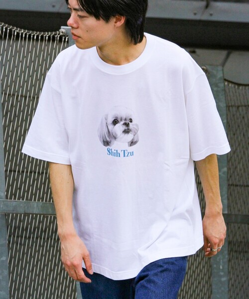 GLOSTER（グロスター）の「【シリーズ累計人気】DOG＆CAT プリントTシャツ（Tシャツ/カットソー・メンズ・ホワイト系その他/ホワイト系その他6/ホワイト系その他3/ホワイト系その他2/ホワイト系その他5/ホワイト系その他4・S/L/M）」の14枚目の写真