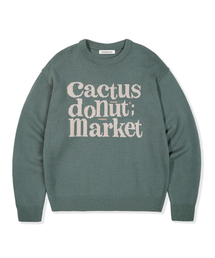 CACTUSDONUTMARKET（カクタスドーナツマーケット）の「CDM Basic Logo Sweater - Khaki（ニット/セーター）」