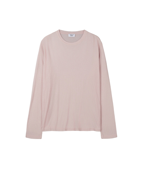 MELLOTORY(メロートリー)の「シースルーリップTシャツ (3色)(Tシャツ/カットソー・レディース・グレー/ホワイト/ライトピンク・FREE)」の9枚目の写真