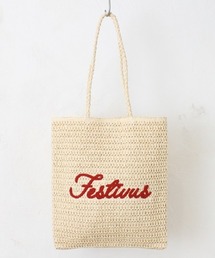 雑材サガラ刺繍フラットトート