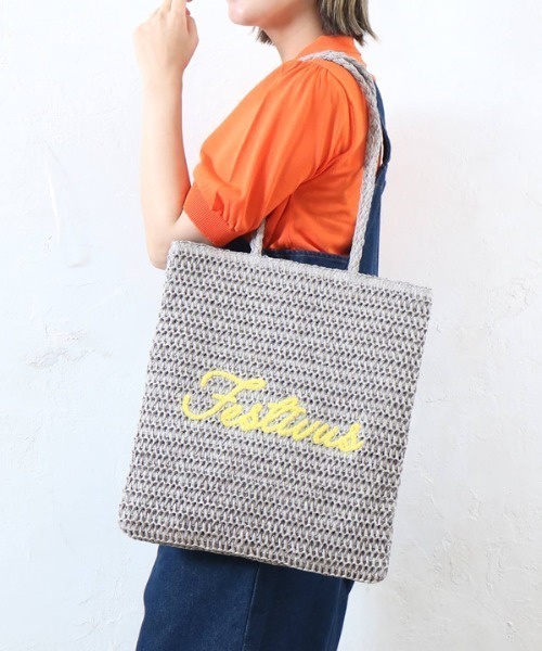 Per sist ence(パーシエンス)の「雑材サガラ刺繍フラットトート(トートバッグ・レディース・グレー/ベージュ/グレイッシュベージュ/ライトベージュ・ONE SIZE)」の11枚目の写真